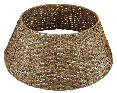 Meisterhome Modèle 3 - Jupe de sapin de Noël - En jonc de mer - Couleur naturelle - Diamètre : 60 cm - Pour support de sapin de Noël