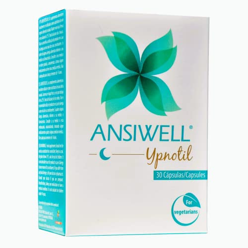 ANSIWELL YPNOTIL - Pastillas para dormir y descansar con un sueño profundo - Melatonina Valeriana Lupulo Melisa Pasiflora Vit B6 y B12 - Hierbas naturales contra el insomnio - 30 Capsulas
