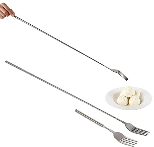 Fourchette À Dîner Extensible, Fourchette À Dîner En Acier Inoxydable Fourchettes Télescopiques À Dessert Aux Fruits Fourchette À Long Manche Barbecue Télescopique Grillage Dîner Fourchettes À Couvert