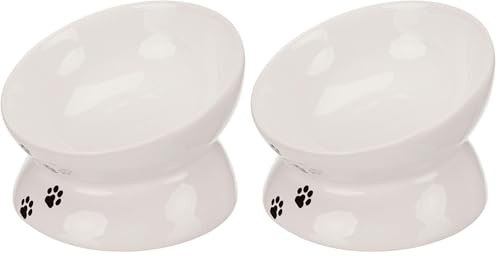 Trixie Futterstation für Katzen, Keramik, weiß (Packung mit 2)