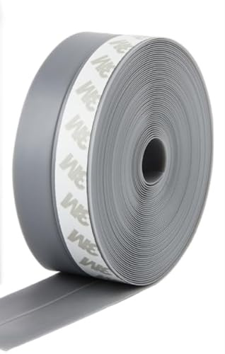 Selbstklebende Dichtband, ACTOYS 10m Tür-Zugluftstopper-Streifen, Dichtungsstreifen für Schlafzimmer, Küche, Bad, Wohnzimmer. Winddicht, Staubdicht, Feuchtigkeitsbeständig, Schalldicht (grau)
