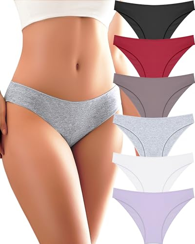 ALL OF ME 6 Pacchetti di Mutande Donna Cotone Intimo Set Mutandine Cotone Scivola Multipack Hipster Traspirante S-XL