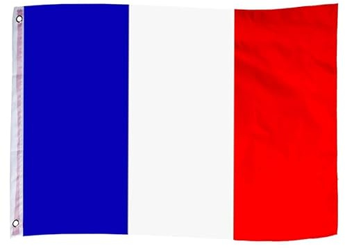 Murago - Frankreich Fahne ca. 150x90cm mit Metallösen - französische Flagge 90 x 150 cm wetterfest Fanartikel Polyester France