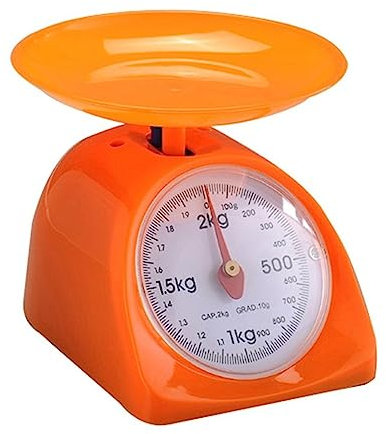 MZZYG Balances de Cuisine numériques Balance de Cuisine Ronde rétro Simple et créative 5KG Ustensiles de Cuisine Balance Alimentaire de précision Très précises (Color : Orange)