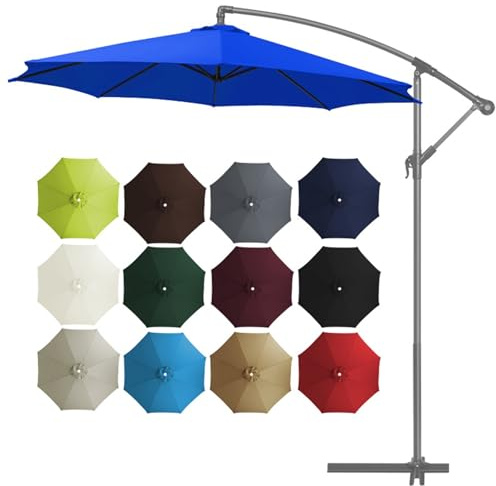 Rechange Toile De Parasol De Jardin, 2 M/2,7 M/3 M, 6 Baleines/8 Baleines, Auvent De Rechange Imperméable, UV50 +, Respirant pour Terrasse, Cour, Plage, Piscine, Table De Marché (Color : Off-White,