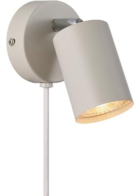 Nordlux Explore Wandleuchte Beige – GU10 Fassung, verstellbarer Lampenkopf, 7W LED geeignet, IP20, skandinavisches Design für Schlafzimmer & Kinderzimmer