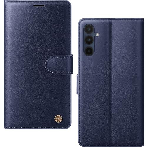 AIMOYU for Samsung Galaxy A16 5G/4G Case, Flip Wallet Leather Case with [4 Card Slots] [Kickstand] [RFID Blocking] Magnetic Protective Shockproof Cover for Samsung A16 Case - Blue