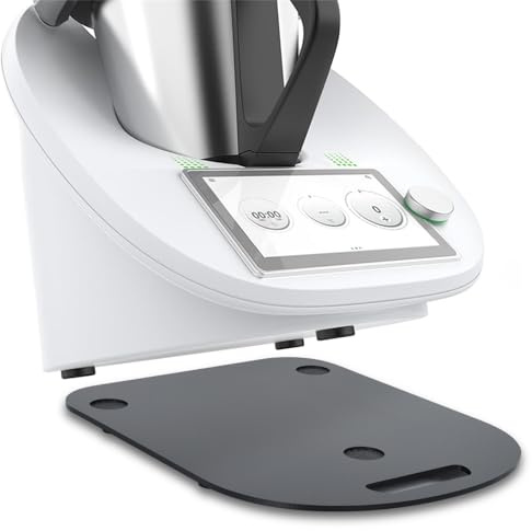 Romon Gleitbrett Für Thermomix TM6 TM5, Leicht Verschiebbare Acryl-TM6/TM5-Zubehör-Grundplatte, Glänzend, Schwarz