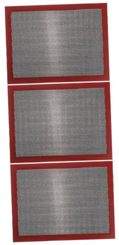 ULTECHNOVO 3 Piezas tapete para hornear horneado Horneando estera de pintura de silicona estera para hornear pan alfombrilla de silicona para macarrones forro para hornear gel de sílice Black