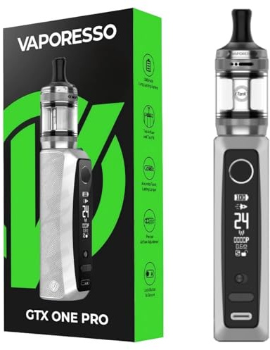 For Vaporesso GTX ONE PRO Kit 40 W Batería 3000mAh (Plata) 3 ML Atomizador XTank T Tank Resistencia GTX Mesh Coil 0,6Ω/1,2Ω Llenado superior/Flujo de aire MTL/RDL Vape Original - No Nicotine