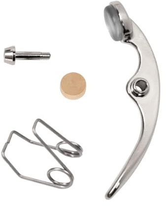 DYNWAVE Trumpet Water Key Spit Valve Kit Wind Instruments Accessory Repairing Professional for Trumpet with Spring Cork Pad, Large