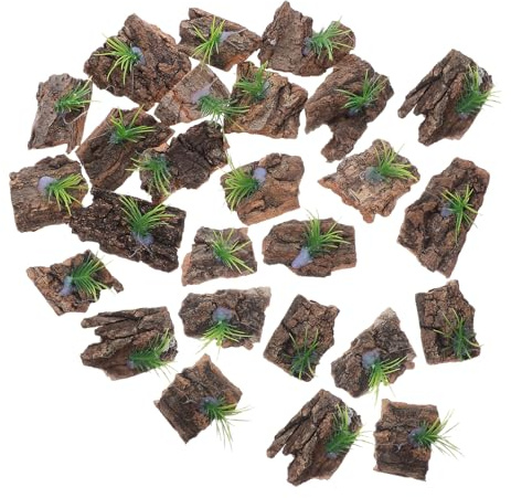 DECOMELODY 30 St Kork Bark Terrarium Bakgrund Reptil Habitat Dekoration Reptilbox Bark Väggdekor Reptil Gömställe Terrarium Tillbehör för Ödlor Geckoödlor Skäggiga Drakar Kameleonter