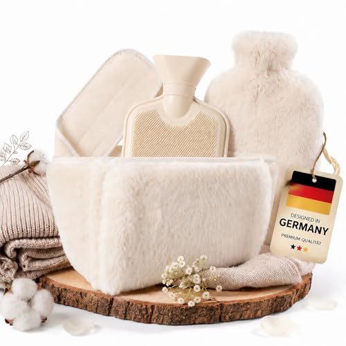 Hohe Qualität Wärmflaschengürtel, Tragbar Wärmflasche Gürtel - Verstellbarer 130 cm Perioden Wärmegürtel, Plüsch Wärmflasche mit Bezug, für Nacken, Schulter, Rücken, Taille, Regelschmerzen