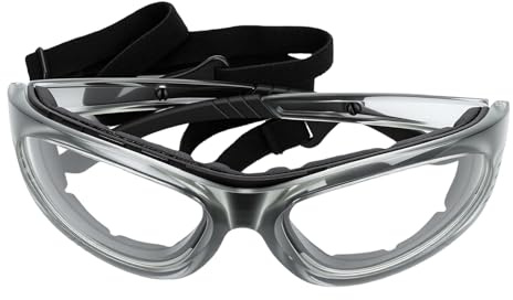 Alomejor Occhiali da Racquetball da Squash Occhiali Protettivi Antiappannamento Sportivi Fotocromatici Blu Bloccanti Antivento per Ciclismo