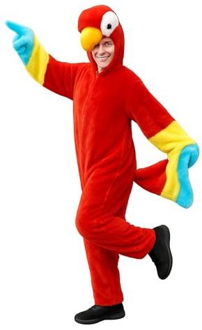 Ikumaal Pagageien-Kostüm, F32 M-L, für Erwachsen-e Männer Frau-en, Papagai Paradis-Vogel Kostüm-e Fasching Karneval Fasnacht Faschingskostüm-e Karnevalskostüm-e