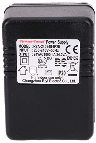 Christmas Concepts® 24V 1000mA Max 24VA AC Adattatore senza piombo - Adatto per le luci di Natale
