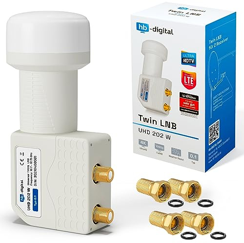 LNB LNC Full HD TV 3D + Contacts or + kit de protection (extensible) en HB DIGITAL. Kit avec prise F dorée offerte