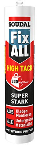 Soudal Montagekleber Fix ALL High Tack grau 420 g/290 ml
