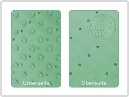 Badewannen-Einlage Badematte Antirutsch-Einlage Sicherheitseinlage mint-grün, aus Gummi, 91cm x 35cm