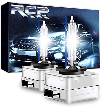 RCP - D1S8 - (A Pair) D1S/ D1R 8000K Xenon HID Replacement Bulb Ice Blue Metal Stents Base Car Lamps Head Lights 35W