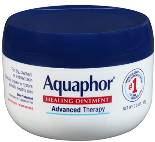 Aquaphor Healing Ointment Advanced Therapy Skin Protectant, Dry Skin Body Moisturizer, 3.5 Oz Jar, Pack of 1