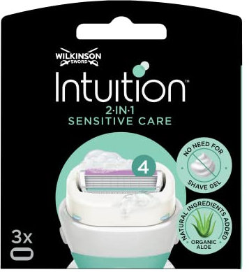 Wilkinson Sword Intuition Sensitive Care Rasierklingen für Damen Rasierer, 3 St