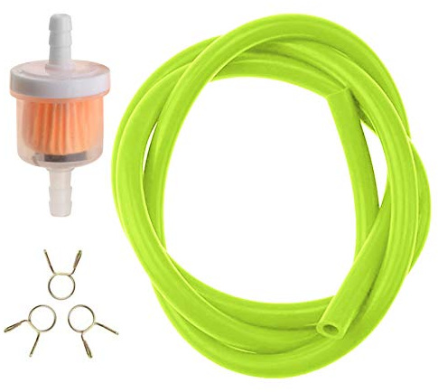 WOOSTAR Kraftstofffilter 3/16 5mm Kraftstoffleitung mit Federklemme Ersatz für CRF CR XR XL Z Serie Motorrad ATV Dirt Pitbike Go Kart Gelb