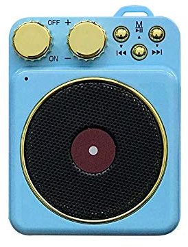 JIAJIA Retro Mini Altoparlante Portatile Bluetooth Radio Senza Fili Altoparlante del Telefono Mobile Bluetooth può Essere Inserito Tf Card Player,Blu