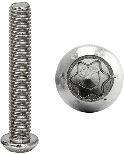 Linsenkopfschrauben Innensechsrund M4x12 Edelstahl (20 Stück) Flachkopfschrauben Edelstahlschrauben FASTON®
