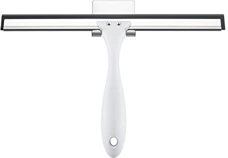 AmazerBath Squeegee for Shower Glass Doors - All-Purpose Squeegee with Hook for Windows, Mirrors, Tiles and Car Glass, 10 Inches