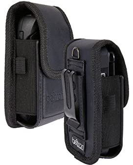Universal Flip Phone Case, BELTRON Leather Vertical Pouch for TCL Flip Pro, Flip 3, Alcatel Go Flip 4, Go Flip V, Cingular Flip 2, Nokia 2720V & More (Belt Loop, Metal Belt Clip & Dual Magnet Closure)