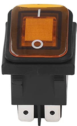 Interruttore a Levetta a Due Posizioni da 10 Pezzi, AC30A Interruttore a Bilanciere a 4 Pin Impermeabile IP55 On Off Interruttore a Bilanciere per la Modifica Dell'automobile (Arancia)