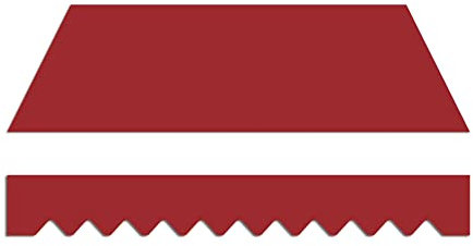 home Trends Markisenstoff 4m Markise mit Volant 4 x 3 m Markisenbespannung ersatzstoff 387 x 300cm Balkon Markise wasserabweisend & Sonnenschutz Ersatz Markisentuch P1026-Rot Wein