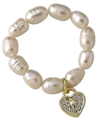 Niedliche, minimalistische Perlenringe für Frauen, koreanische unregelmäßige Perlen, Herz, Stern, Fingerringe, Trend, Schmuck, Geschenk, Perle für Frauen, Perlenringe für Frauen, Mädchen, elastische