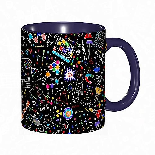 Mug porcelaine fine Science,Griffonnages scientifiques brillants,Trésors intemporels des mathématiques et des sciences, |Mug humour pour collègue, amis, copains, frères et soeurs |Mug original avec