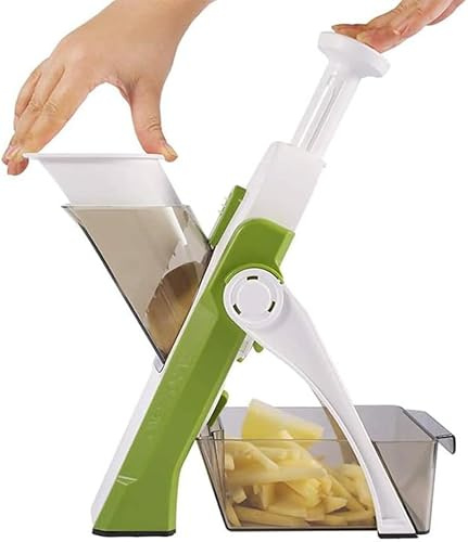 Kitchen Adjustable Safe Chopping Artifact, Vegetable Chopper Mandoline Slicer Dicer, 5 in 1 Mandoline Slicer Adjustable Vegetable Cutter, Vegetable Slicer Food Chopper for Potatoes Carrot