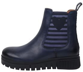 CRICKIT® Chelsea Boot Damen NAELLE | Klassische Chelsea Boot Stiefelette für Damen aus 100% Leder | Herz mit Streifen