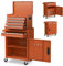 HOMFME Rolling Tool Cabinet, 2 in 1 Detachable Tool Chest with Drawers, Wheels, Hooks, Side Handle, Lockable Metal Tool Box Cart Trolley for Garage Workshop (Orange)