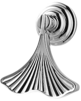 perfk Schubladengriff, Kommodenknopf, Ginkgoblattform, Möbelbeschläge, Schrankgriff, Schranktürknopf, Schubladenknopf für Badezimmer, Silber