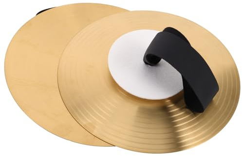 Platillos de Mano de Metal de Alto Rendimiento 8 Pulgadas 1 Par | Instrumento de Percusión para Bailar, Decoracion Colegio, Platillo Portátil de Alto Rendimiento