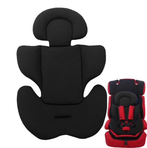 Baby Car Seat Insert, Soft Stroller Car Seat Insert Cushion, Baby Seat Reducer Car Seat Lining, Headrest Soft Portable Cushion, Newborns Cozy Sleeping Car Seat Cushion Baby Head Support(Black)