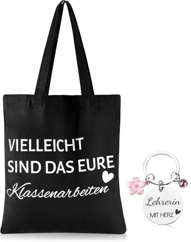 Lehrer Geschenk Abschiedsgeschenk Lehrerin Personalisierte Baumwollbeutel und Schlüsselanhänger Geschenk für Lehrer Individuelles Dankesgeschenk für Lehrer zur Verabschiedung Danke