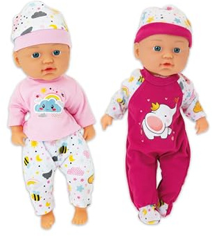 Teorema Interaktive Babypuppe, 30 cm, 10 Töne und Verse, mit Schnuller und Flasche