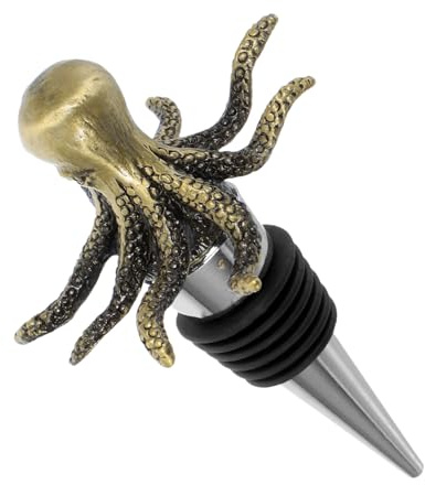 MAGICLULU Weinflaschenverschluss Oktopus aus Langlebiger Zinklegierung Wiederverwendbarer Flaschenstopfen für Wein Bier Party Luftdichter Verschluss für Zuhause und Bar