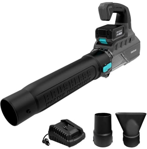 Cecotec Soffiatore a Batteria - Aspiratore Elettrico Airforce 4000 Bazooka Turbo, Motore brushless, 21V Alta Potenza, Tecnologia Xmotor Velocità fino a 200 km/h, Volume fino a 740 m³/h, Funzione Turbo