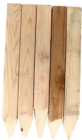 TOYANDONA Estacas De Madera Molida para Jardín y Parque – 5 Unidades, Soportes Resistentes para Bordes De Macizos De Flores, Uso Exteriores y Patios, Diseño Pulido y Práctico