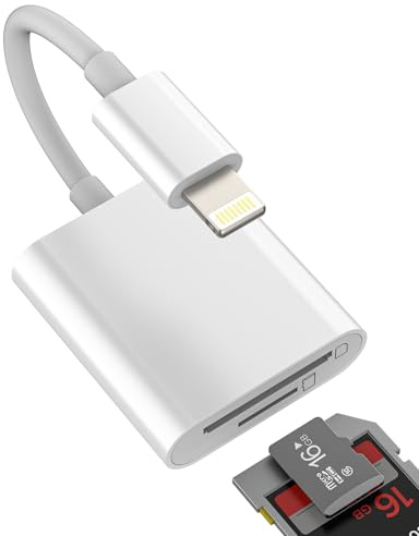 Lettore Schede SD(2in1)Lightning Micro SD Card Reader Adattatore per iPhone 14 13 Pro Max per Apple MFi Certified Camera Porta TF Memory Foto Memoria Stick Lector Tarjeta Chiavetta per iPad Connettore