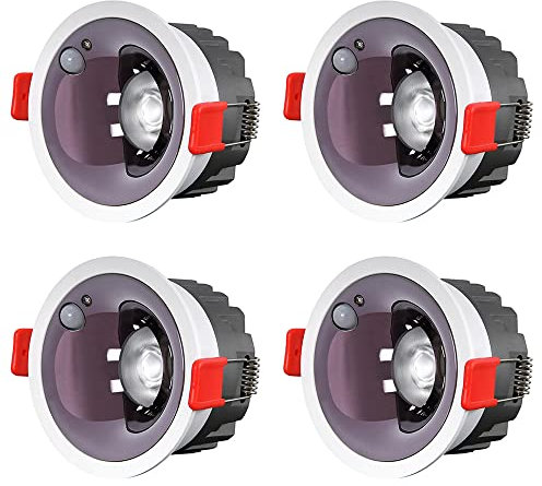 LED Einbauleuchten 4er Pack 12W Downlights mit Bewegungsmelder 60° Abstrahlwinkel Blendfrei CRI 90+ inkl. Trafo für einfache Installation