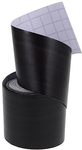 BAZEITFLOW Black PVC Self-Adhesive Flexible Skirting Board Trim 5m Roll, Peel and Stick Baseboard Molding for Wall Decoration, Corner Floor Skirting for Bedroom Balcony Hallway