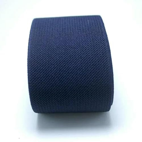 Cinturón elástico para falda y pantalón de 5 cm de ancho, resistente, accesorio de costura, banda elástica, banda de goma, color azul marino, 50 mm